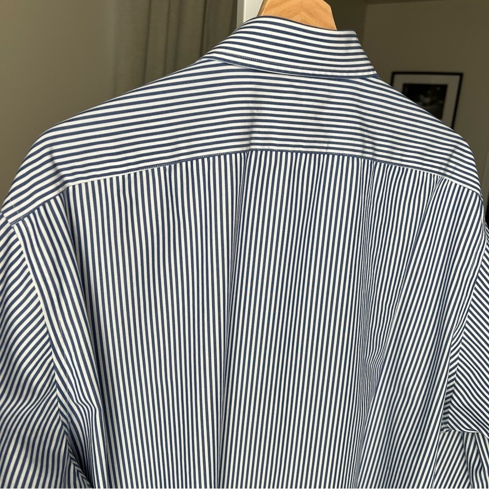 Ralph Lauren Classic Men’s Blue/white Striped L/S Button Up 17, 36/37 - Picture 9 of 10